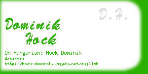 dominik hock business card